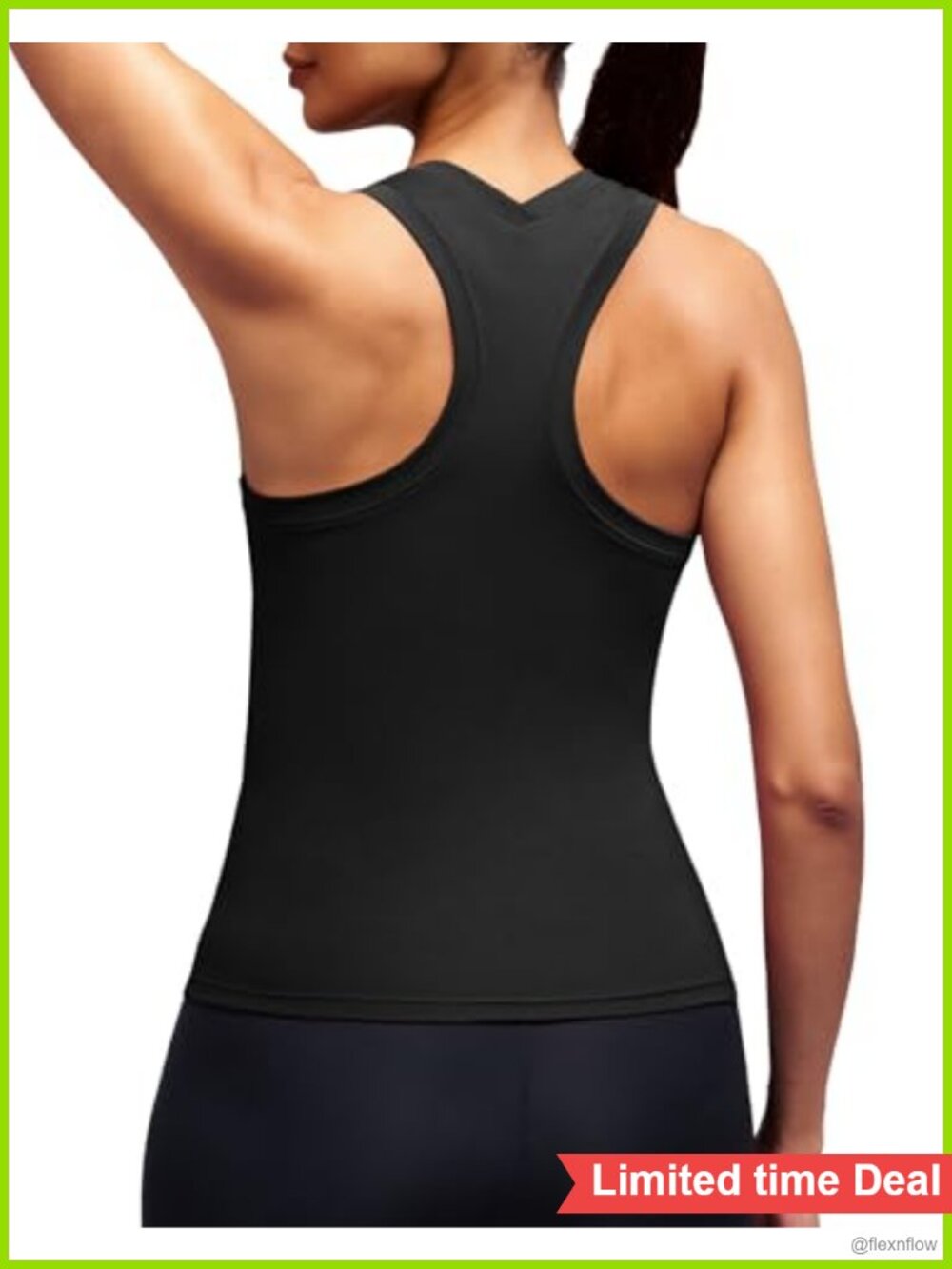 Racerback Tank Top Women Athletic Gym Yoga Sleeveless Scoop Neck Stretch